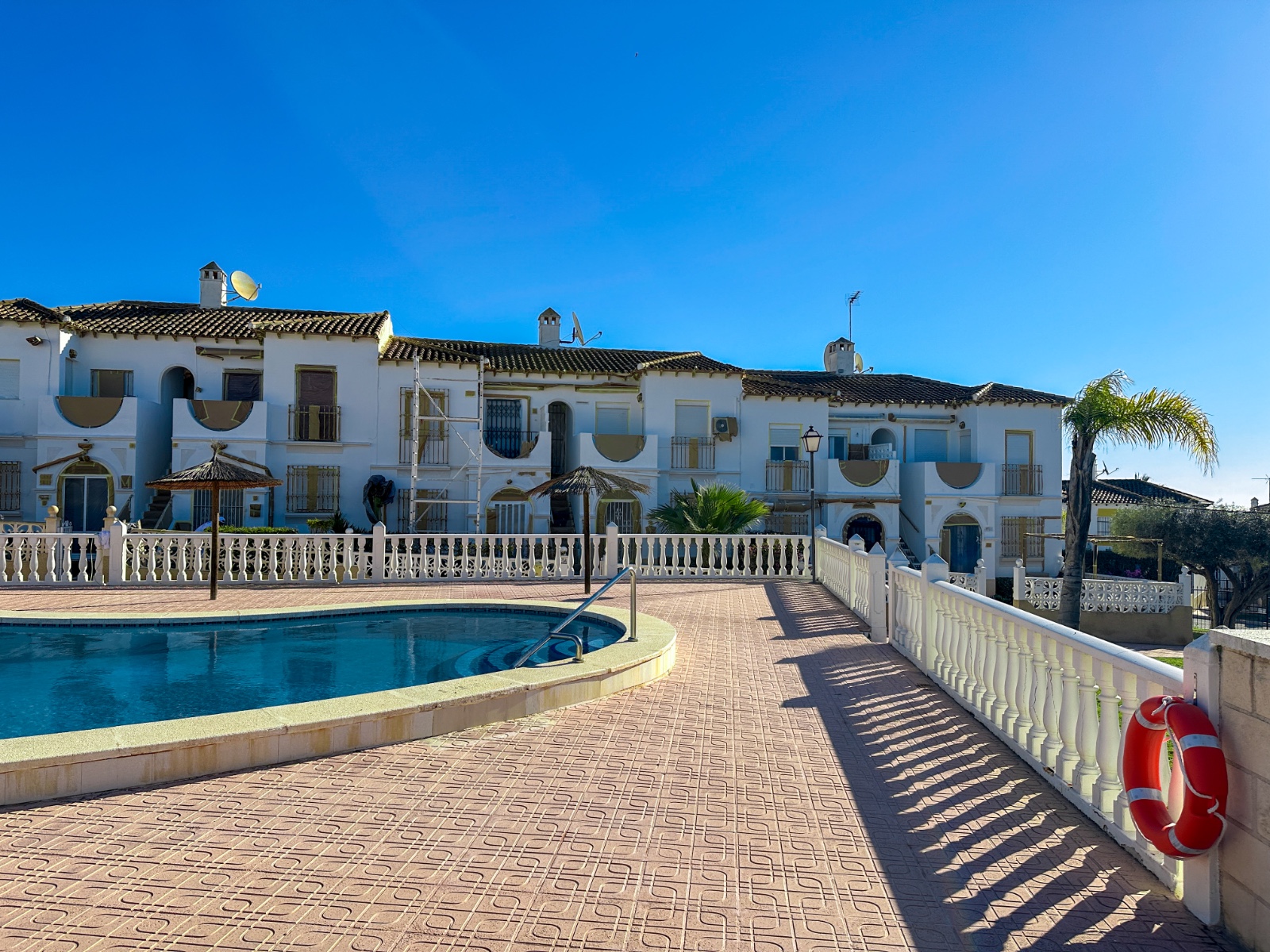 Pool area in apartment for sale in Villamartin