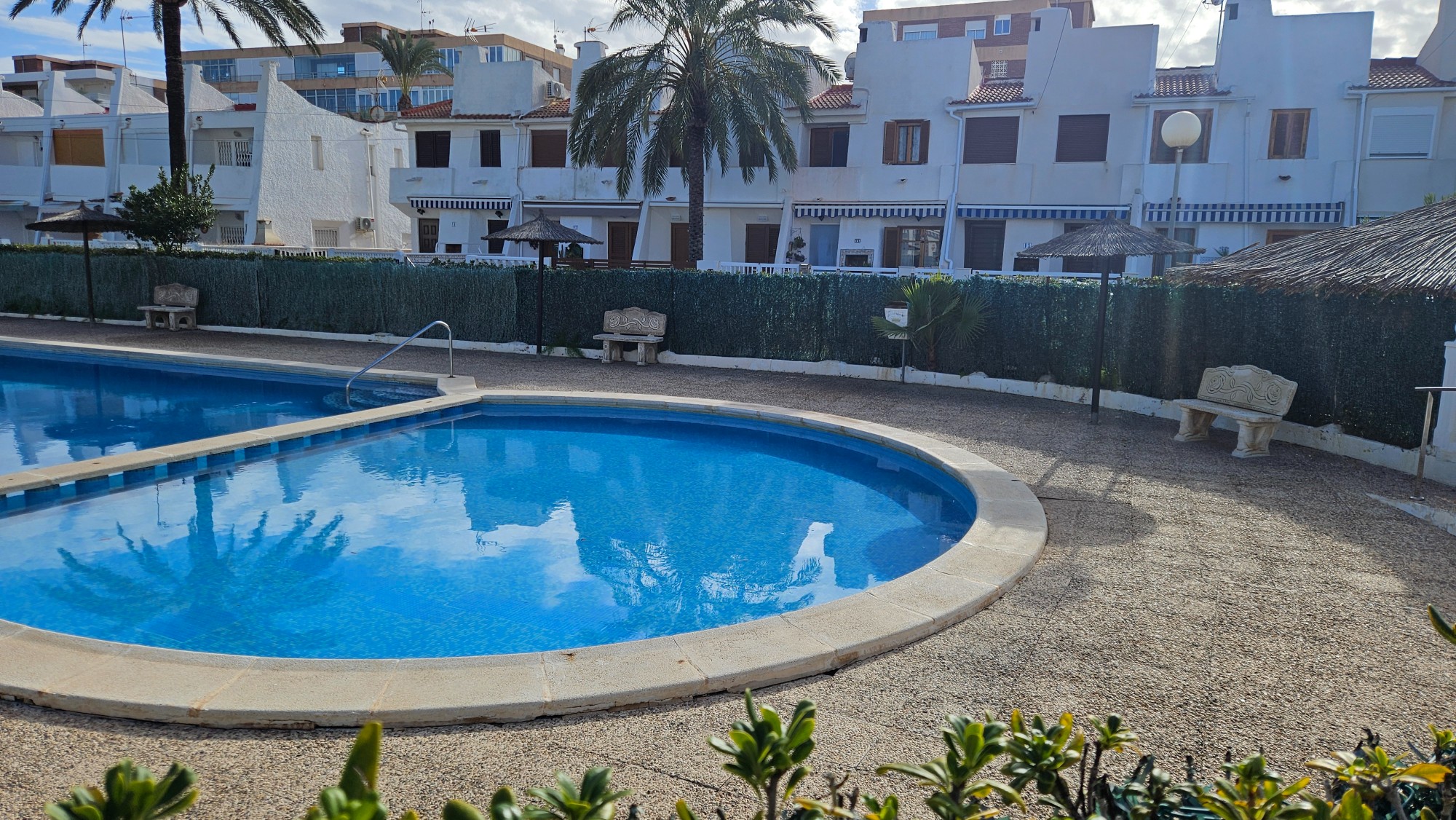 Pool area in apartment for sale in Torrevieja