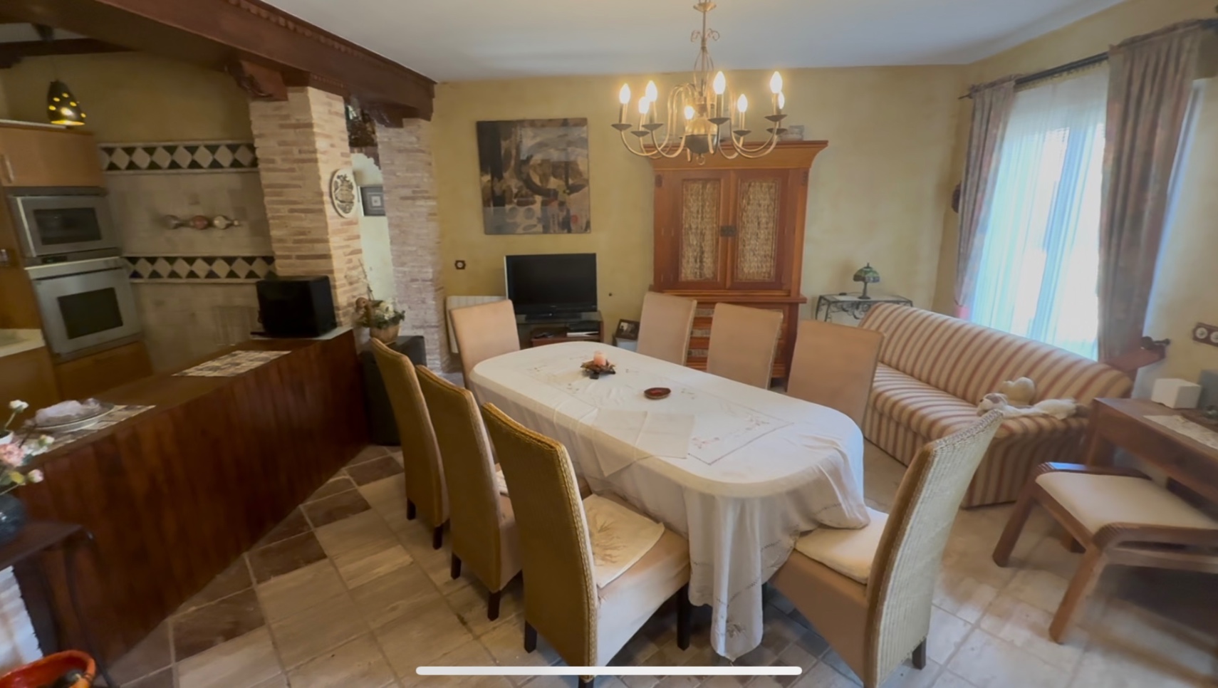 Pool area in villa for sale in Cartagena