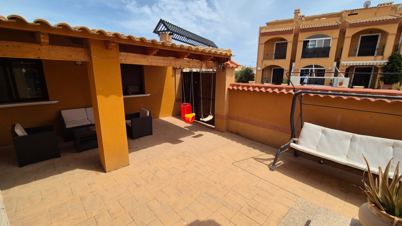 Pool area in villa for sale in Torrevieja