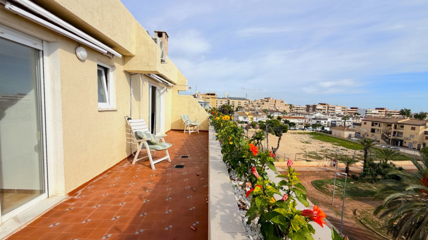 Pool area in penthouse for sale in Torrevieja