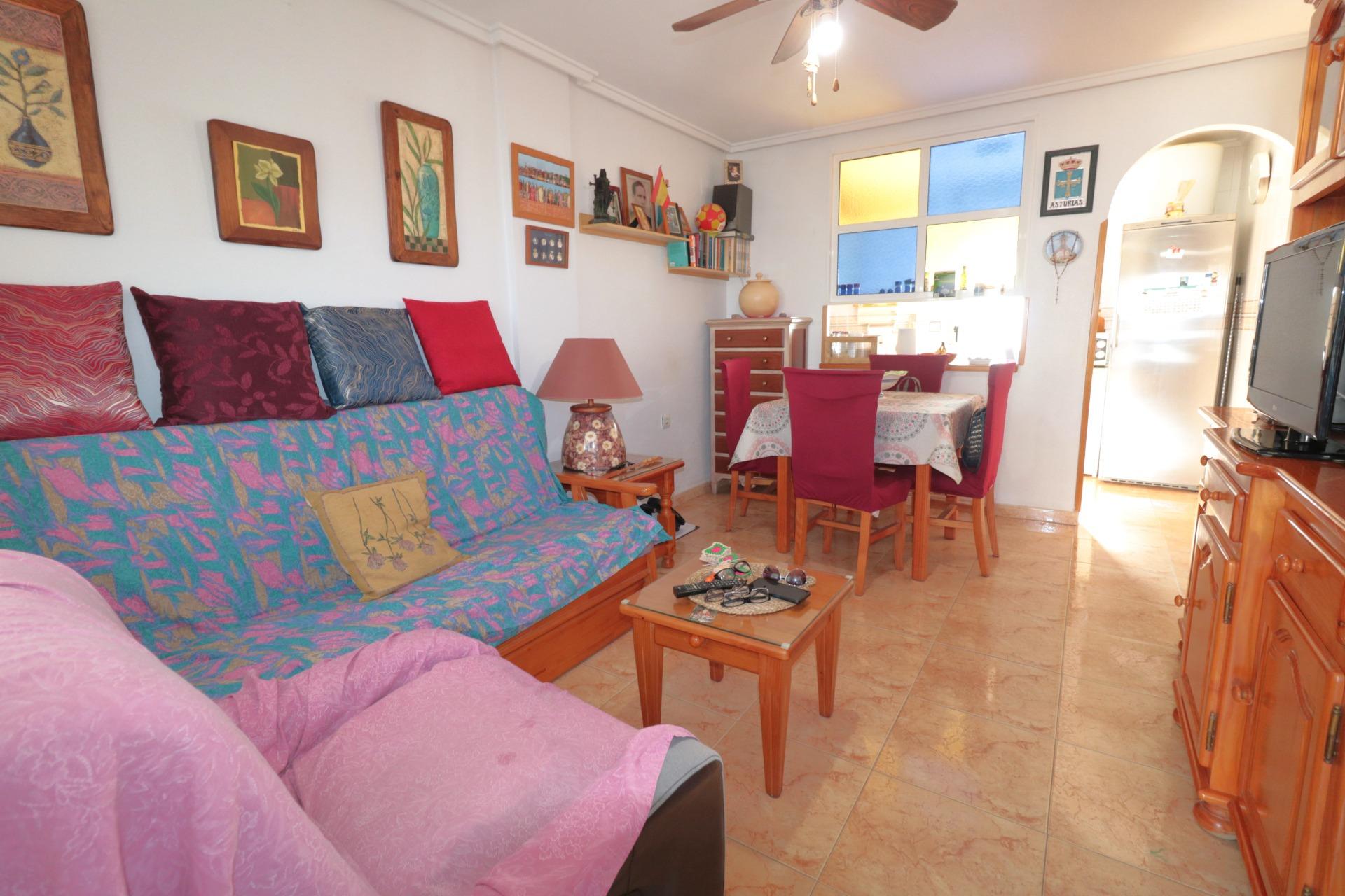 Pool area in bungalow for sale in Torrevieja