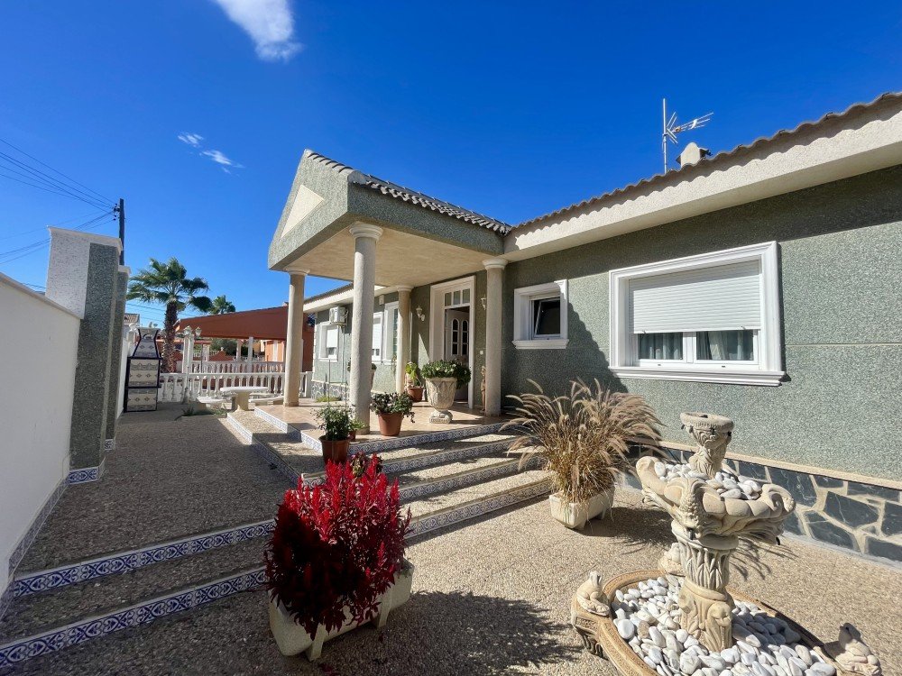 Pool area in villa for sale in Ciudad Quesada
