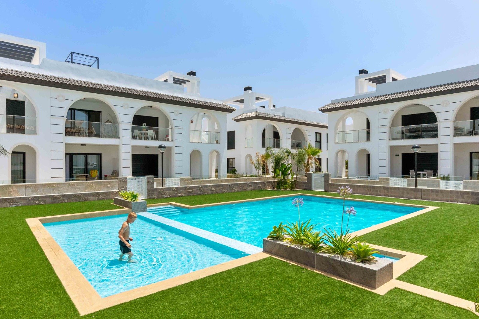 Pool area in penthouse for sale in Ciudad Quesada