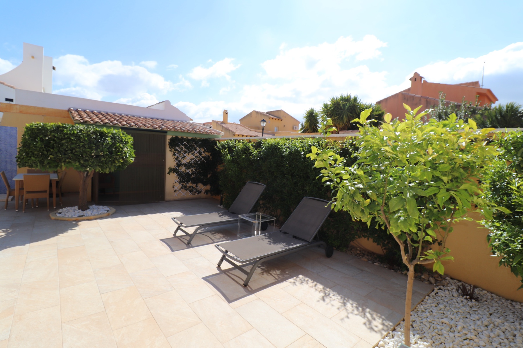 Pool area in villa for sale in Fortuna