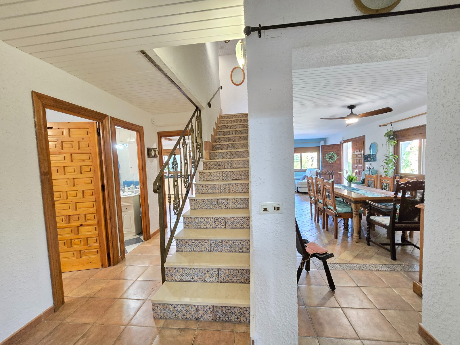 Pool area in villa for sale in Orihuela Costa