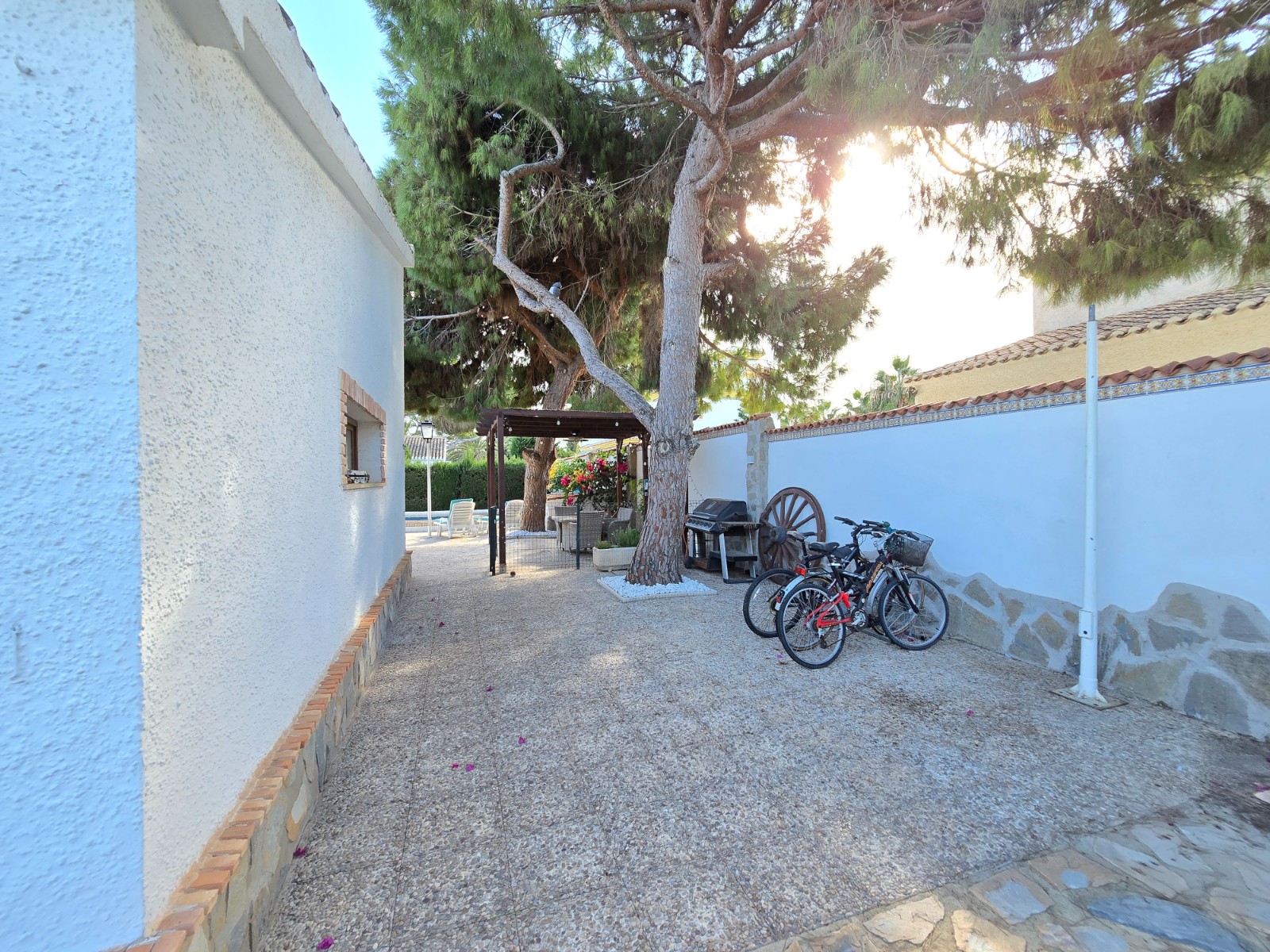 Pool area in villa for sale in Orihuela Costa