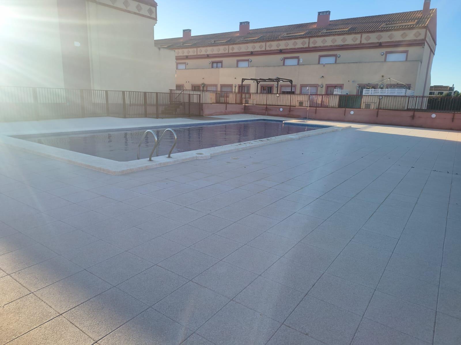 Pool area in duplex for sale in Los Alcazares