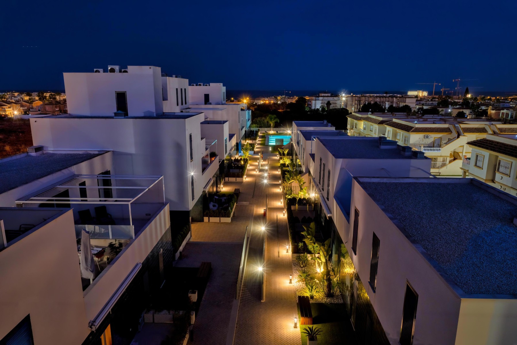Pool area in apartment for sale in Orihuela Costa