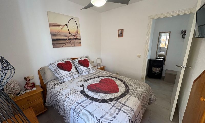Pool area in bungalow for sale in Torrevieja