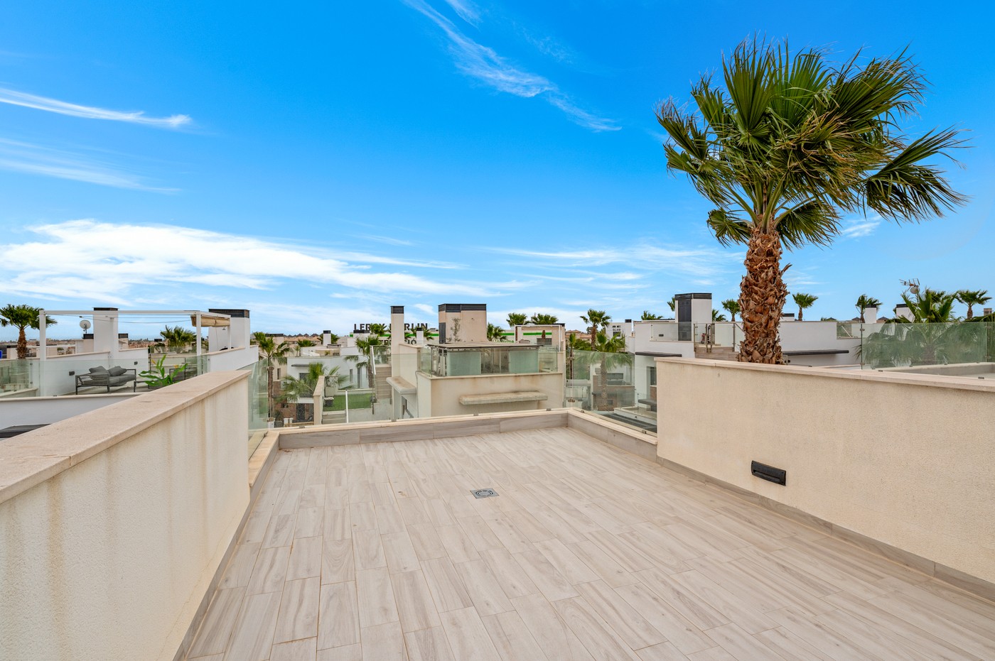 Pool area in villa for sale in Orihuela Costa