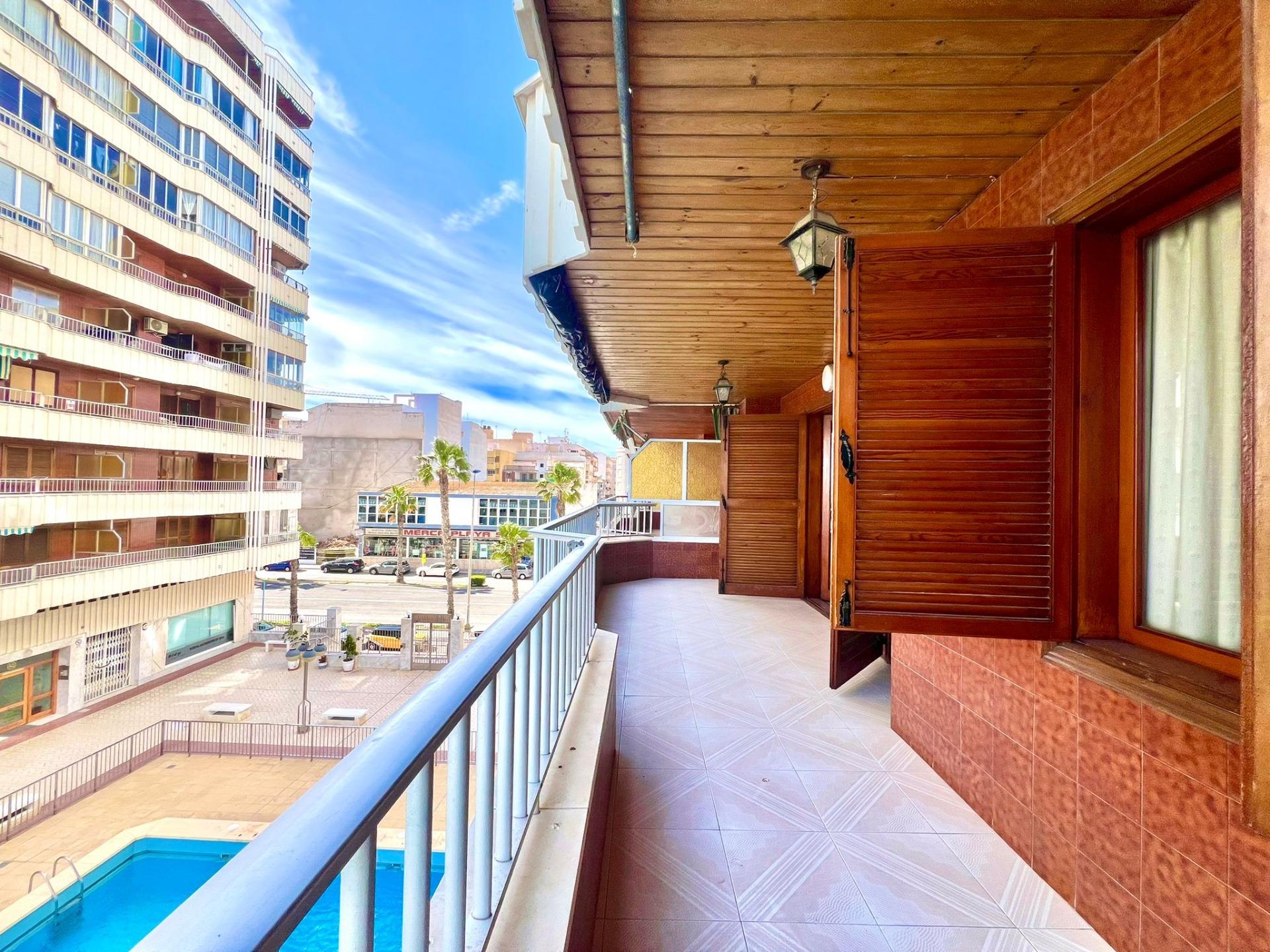 Pool area in apartment for sale in Torrevieja