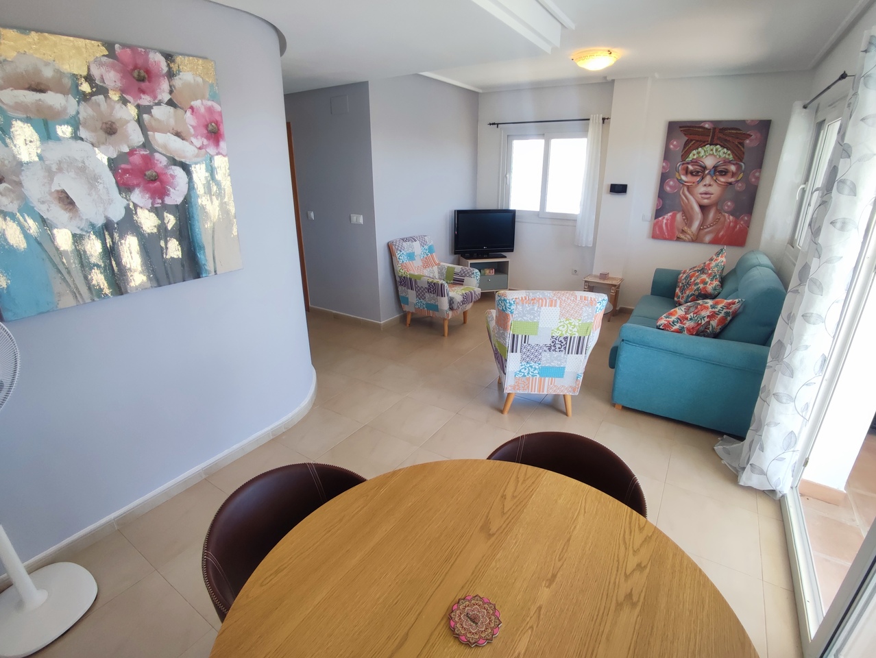 Terrace in apartment for sale in Hacienda Riquelme Golf Resort