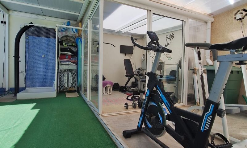 Pool area in villa for sale in Orihuela Costa