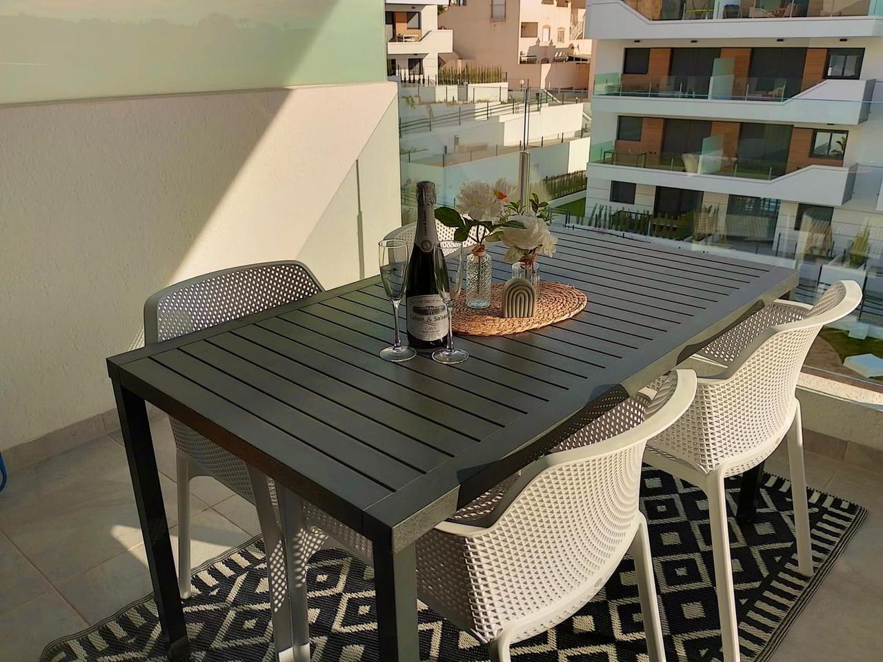 Pool area in apartment for sale in Villamartin