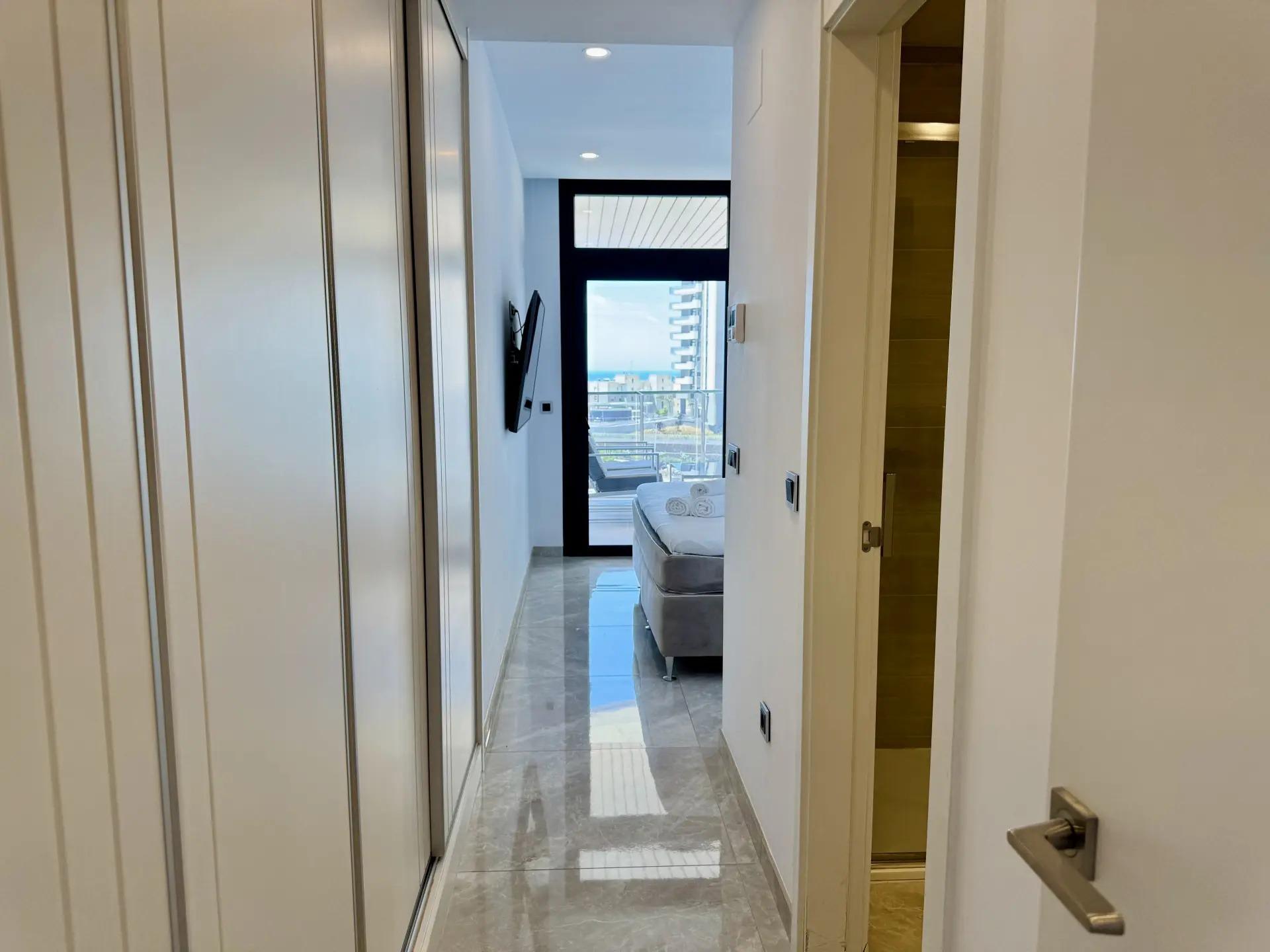 Pool area in apartment for sale in Benidorm