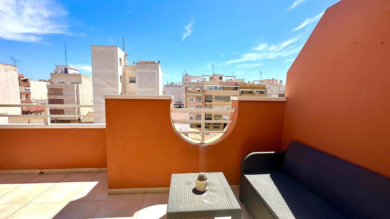 Terrace in penthouse for sale in Torrevieja
