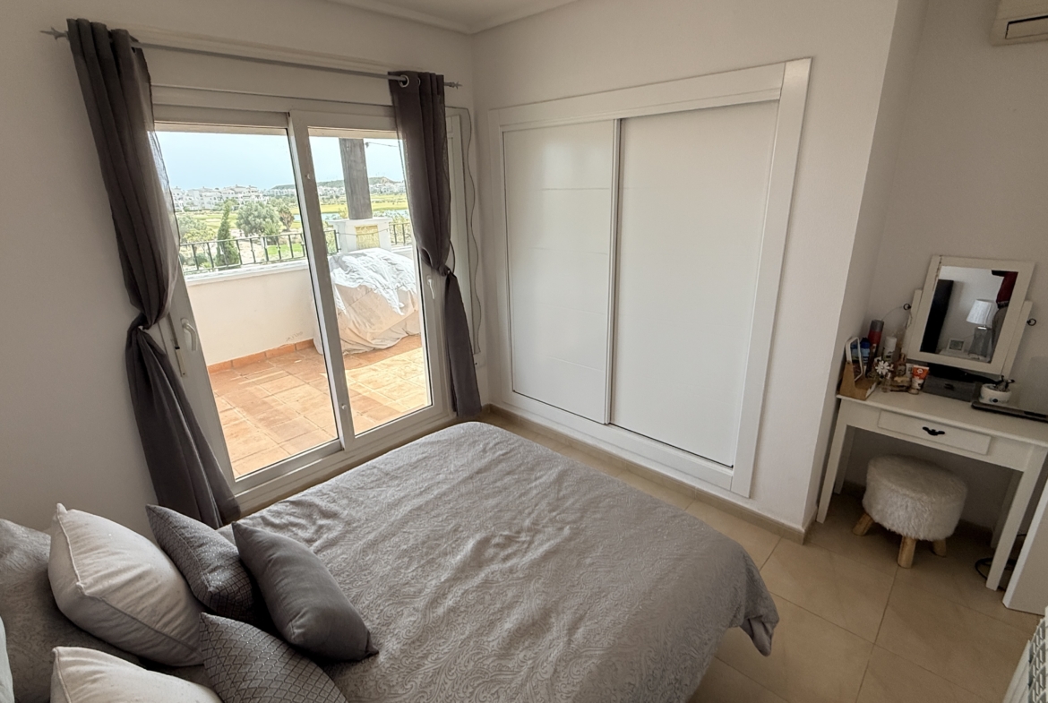 Garden in apartment for sale in Hacienda Riquelme Golf Resort