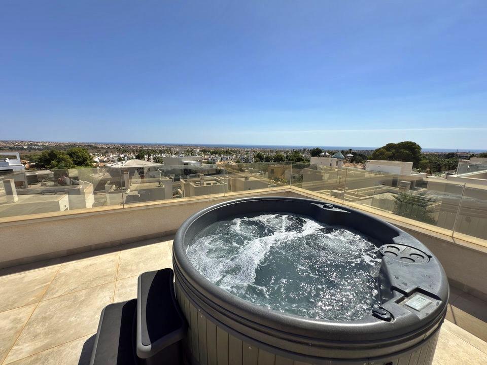 Pool area in villa for sale in Orihuela Costa