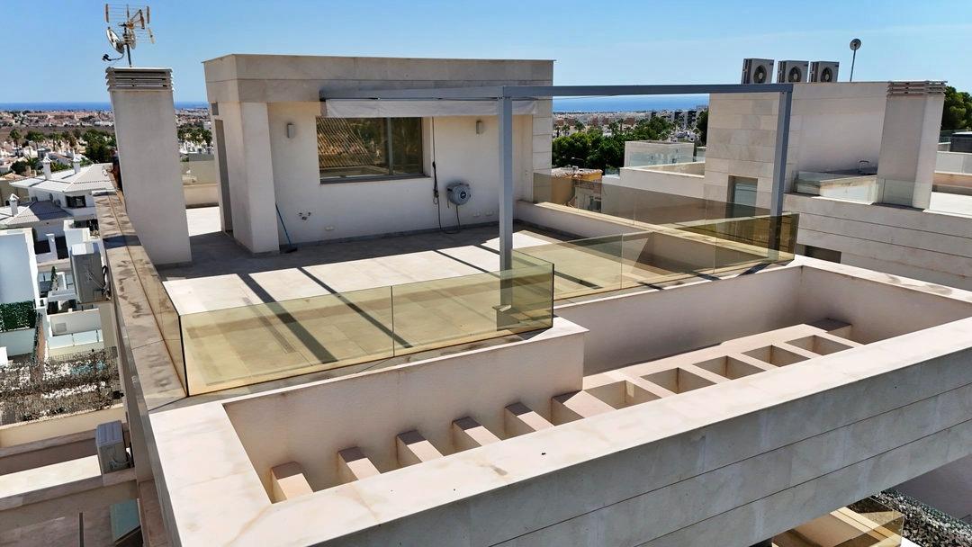Pool area in villa for sale in Orihuela Costa