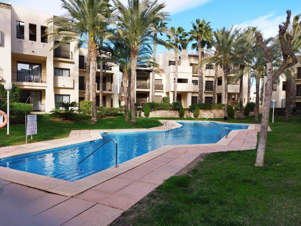 Pool area in apartment for sale in San Javier
