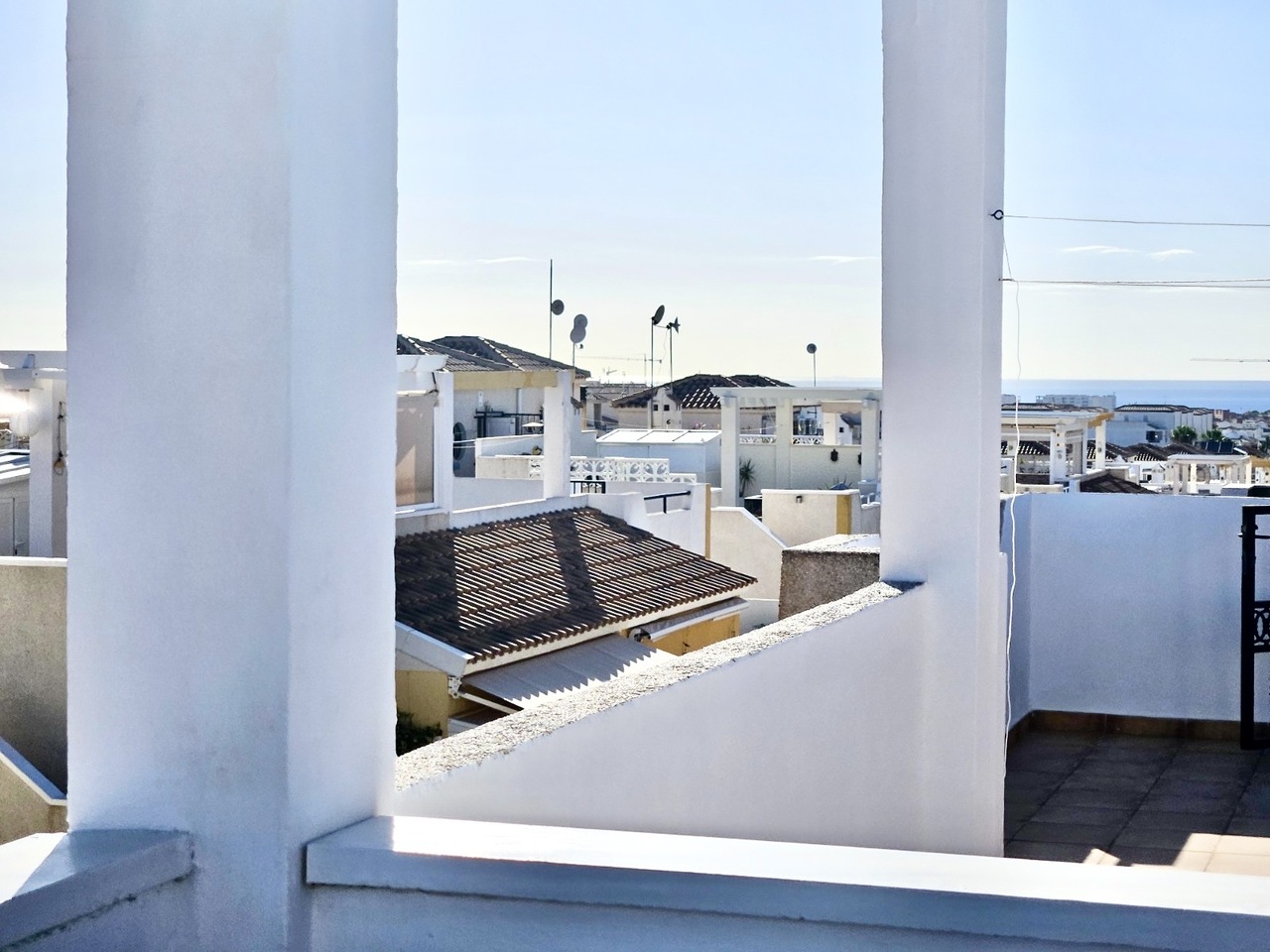 Exterior view in terraced for sale in Punta Prima