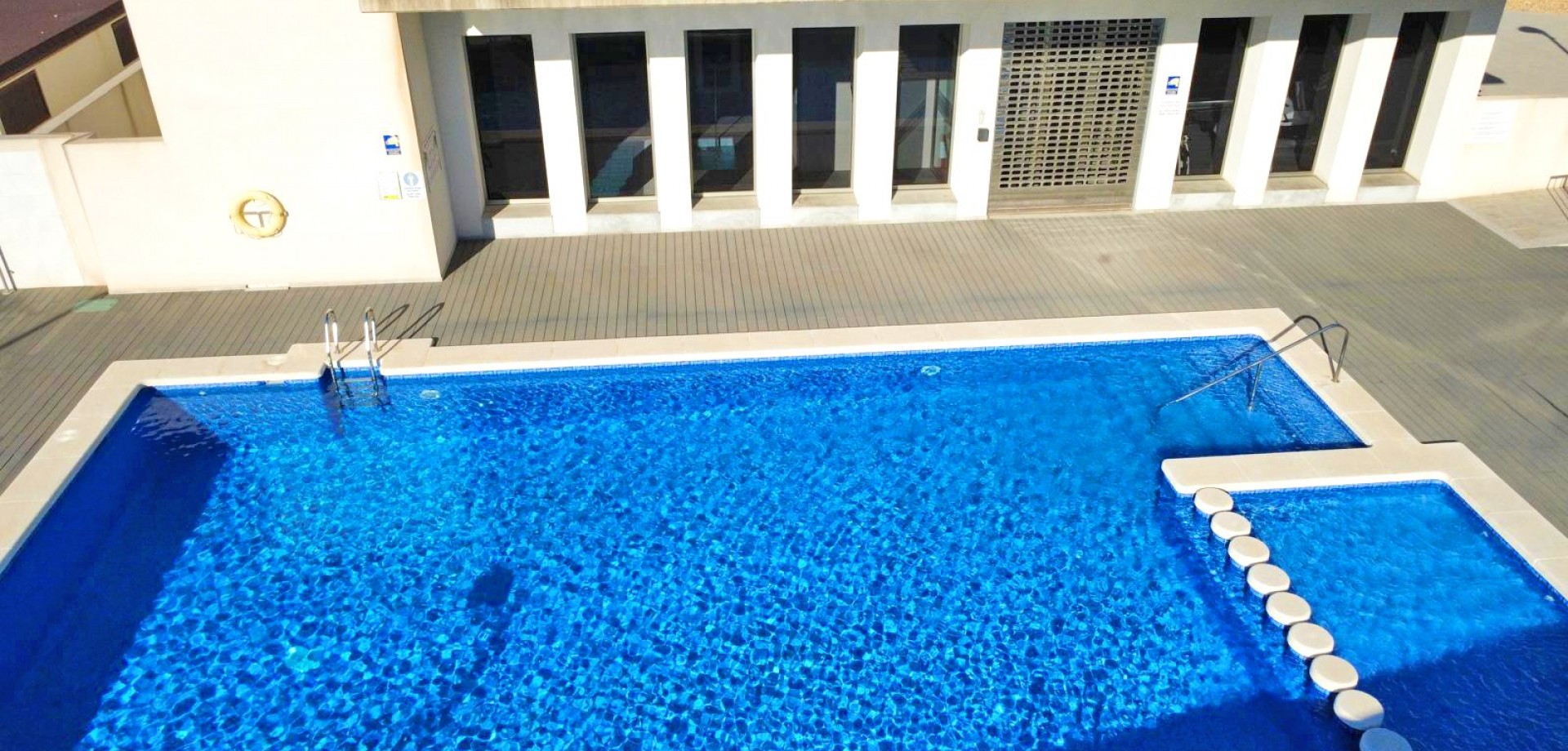 Pool area in apartment for sale in Orihuela Costa