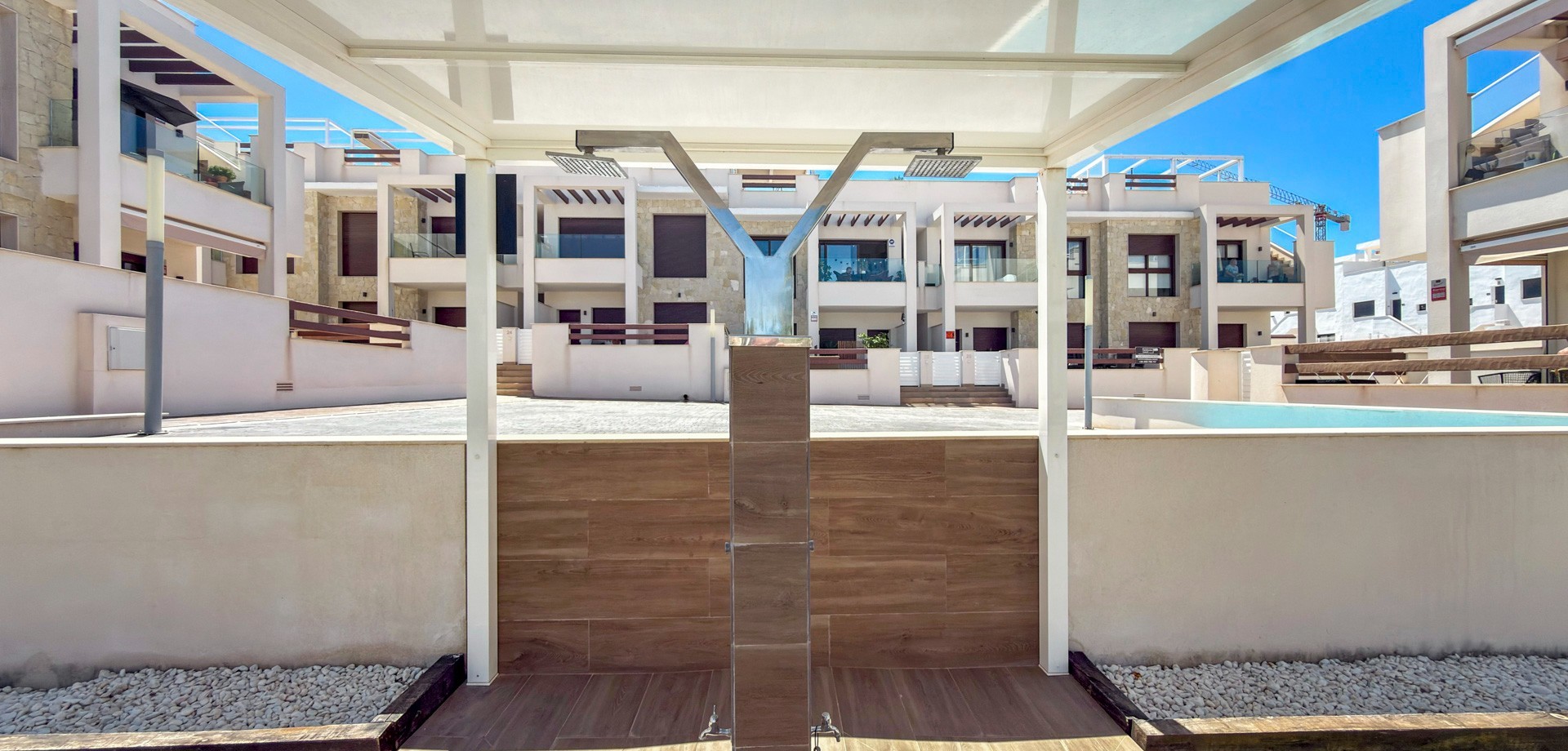 Pool area in apartment for sale in Torrevieja