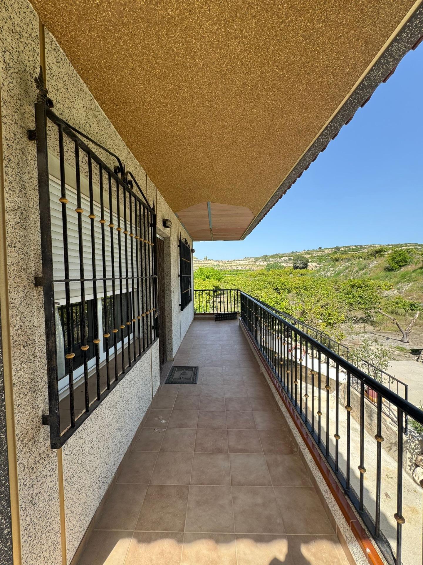 Pool area in finca for sale in Orihuela