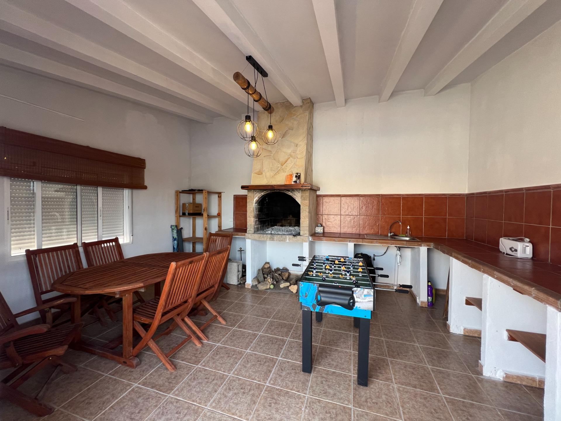 Pool area in villa for sale in Dolores