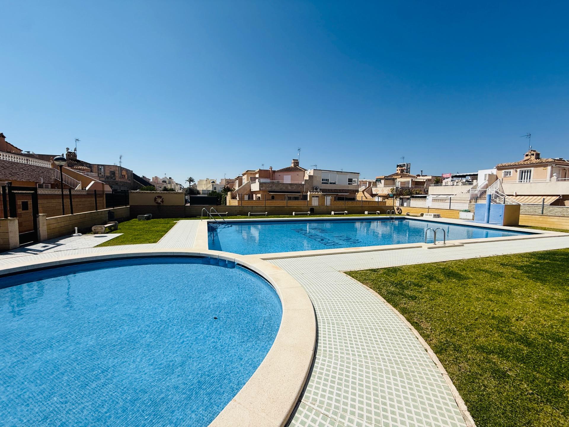 Pool area in terraced for sale in Torrevieja
