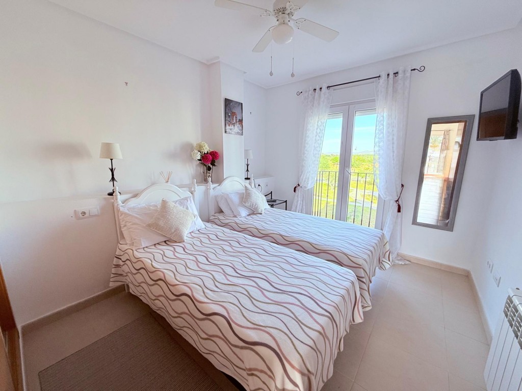 Terrace in apartment for sale in Hacienda Riquelme Golf Resort