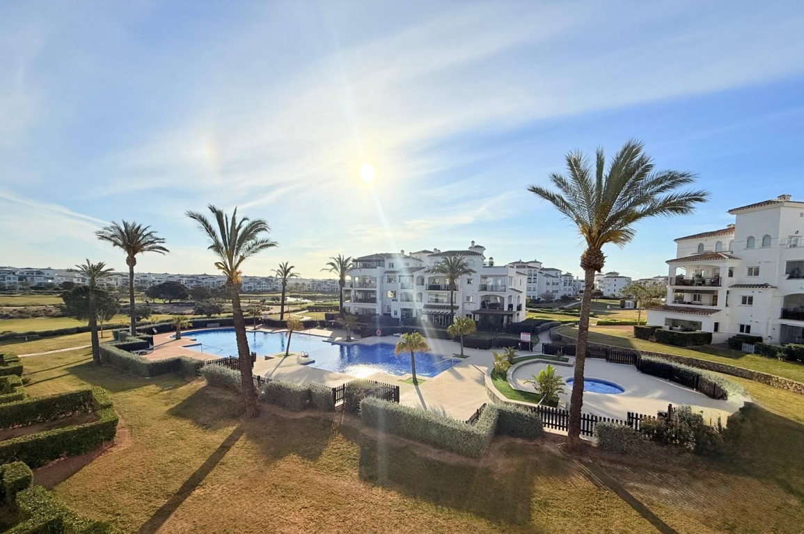 Terrace in apartment for sale in Hacienda Riquelme Golf Resort