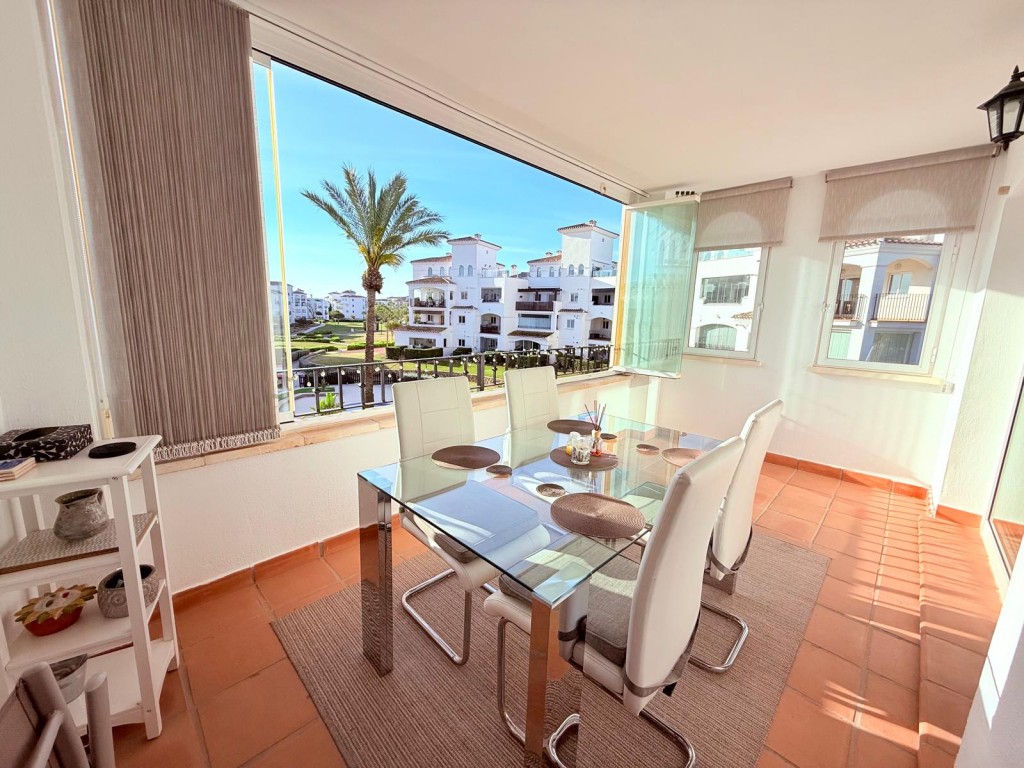 Pool area in apartment for sale in Hacienda Riquelme Golf Resort