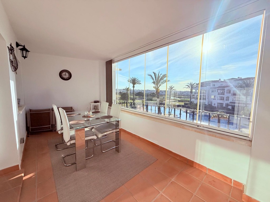 Garden in apartment for sale in Hacienda Riquelme Golf Resort