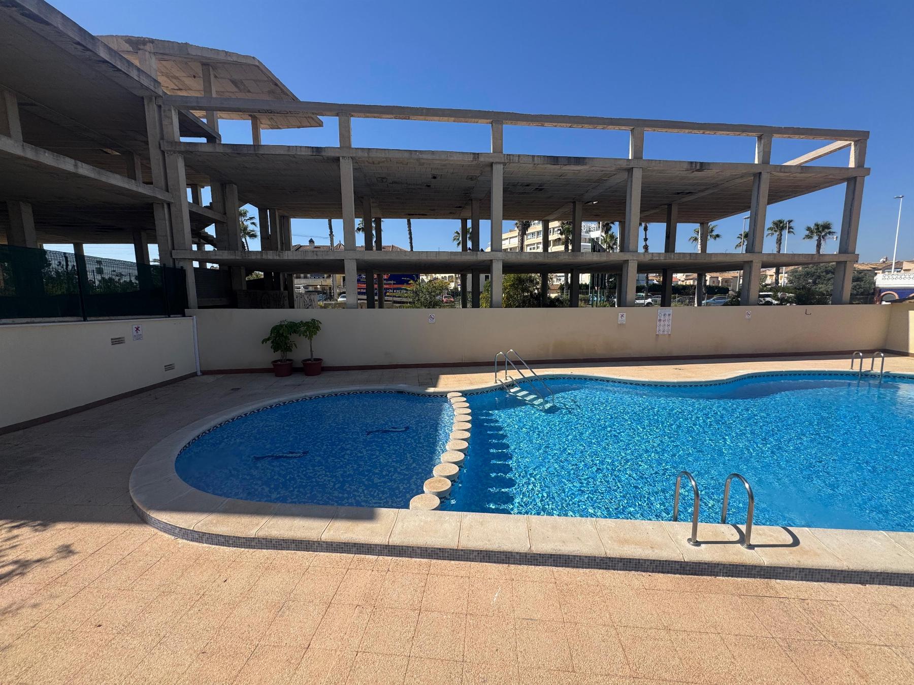 Pool area in apartment for sale in Torrevieja