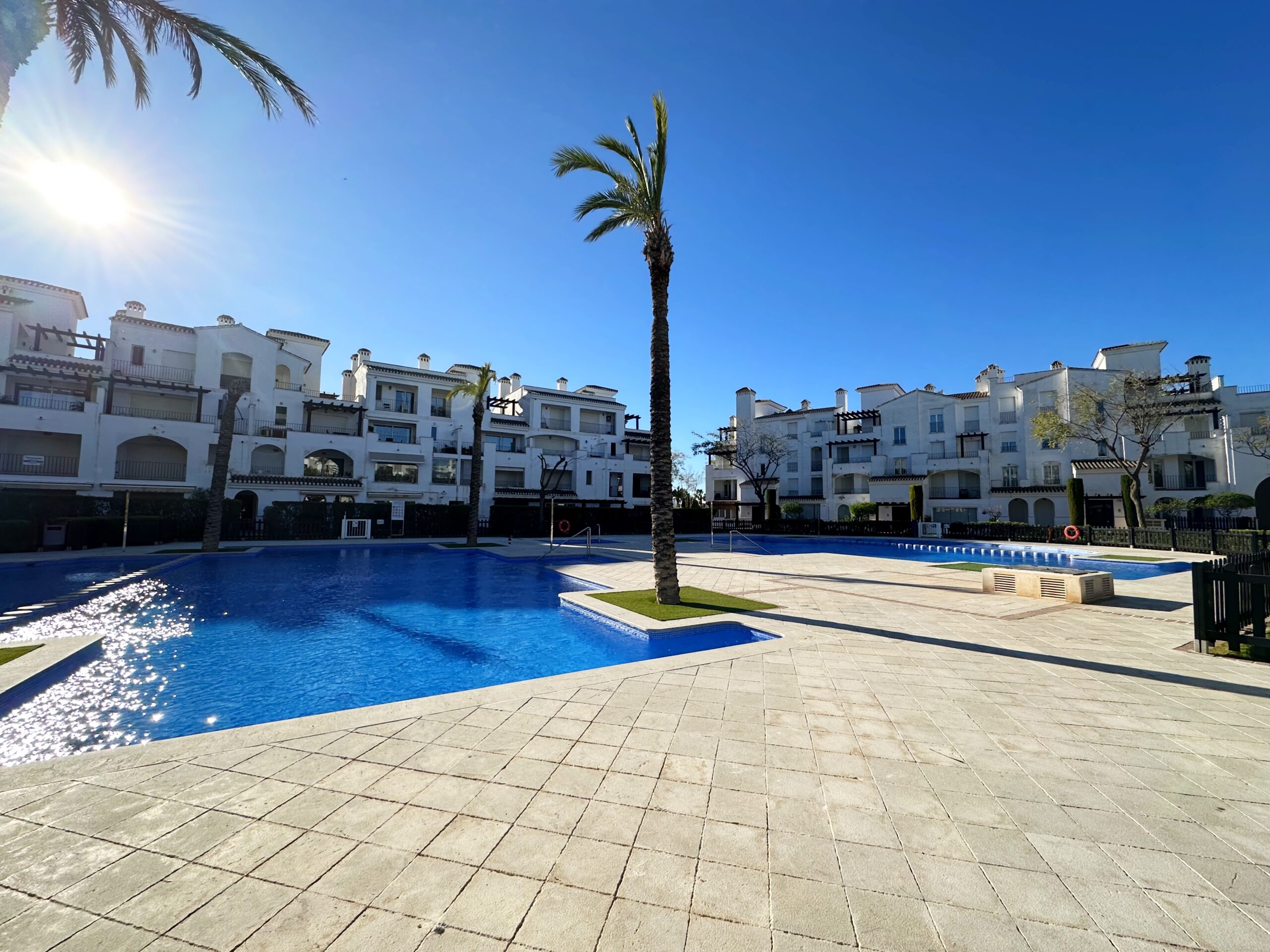 Pool area in apartment for sale in La Torre Golf Resort