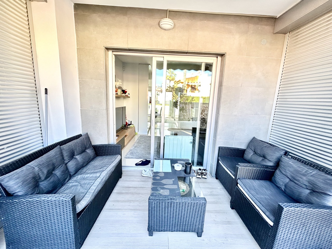 Pool area in apartment for sale in Punta Prima