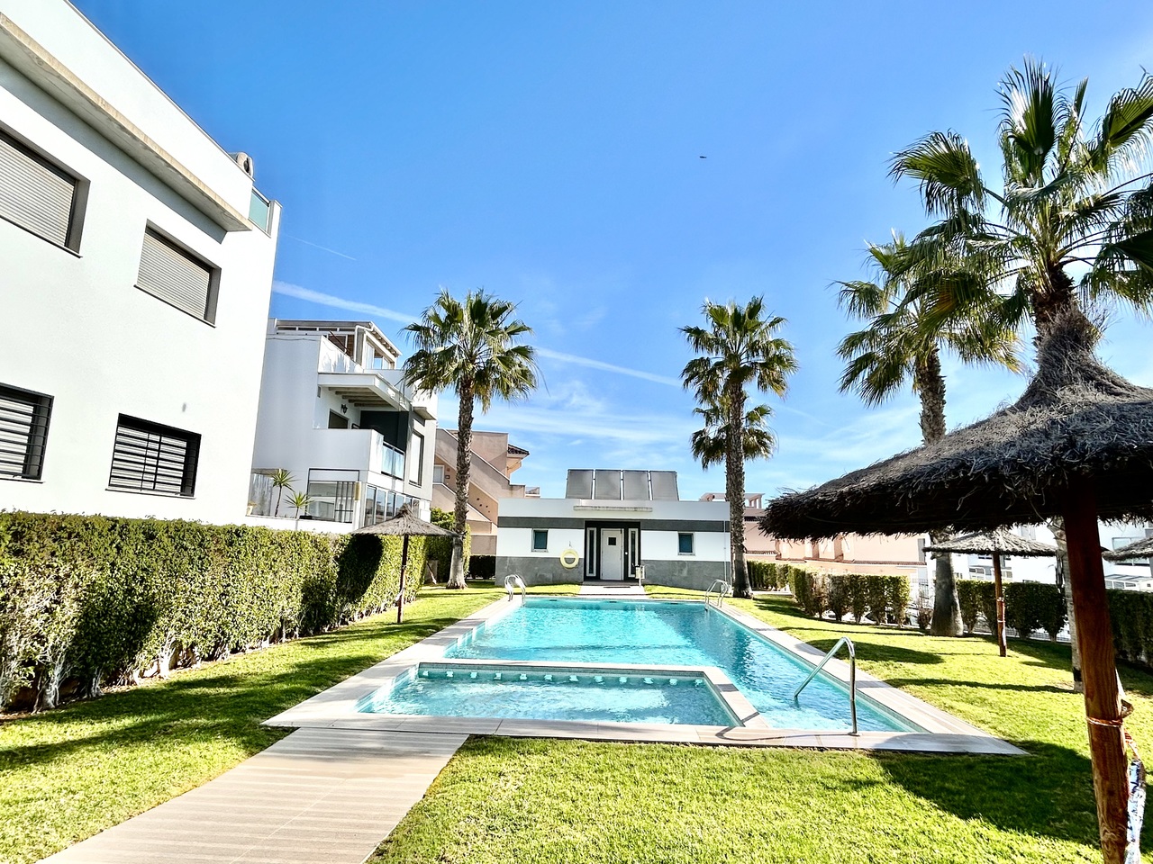 Terrace in apartment for sale in Punta Prima