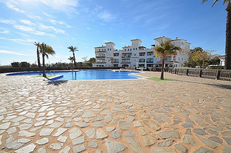 Terrace in apartment for sale in Hacienda Riquelme Golf Resort