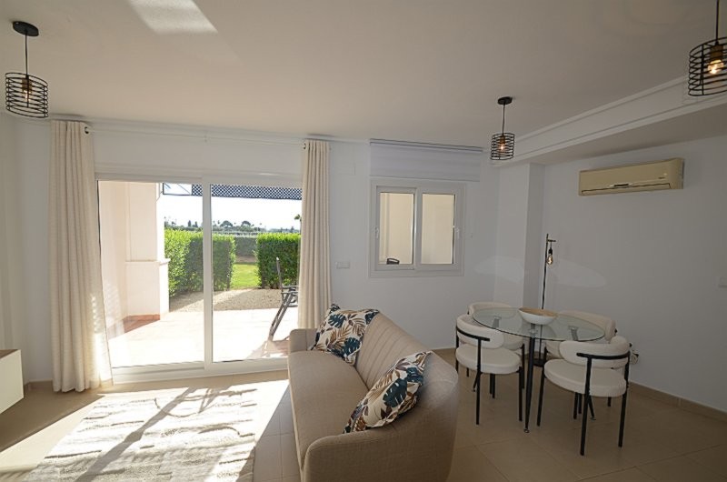 Terrace in apartment for sale in Hacienda Riquelme Golf Resort