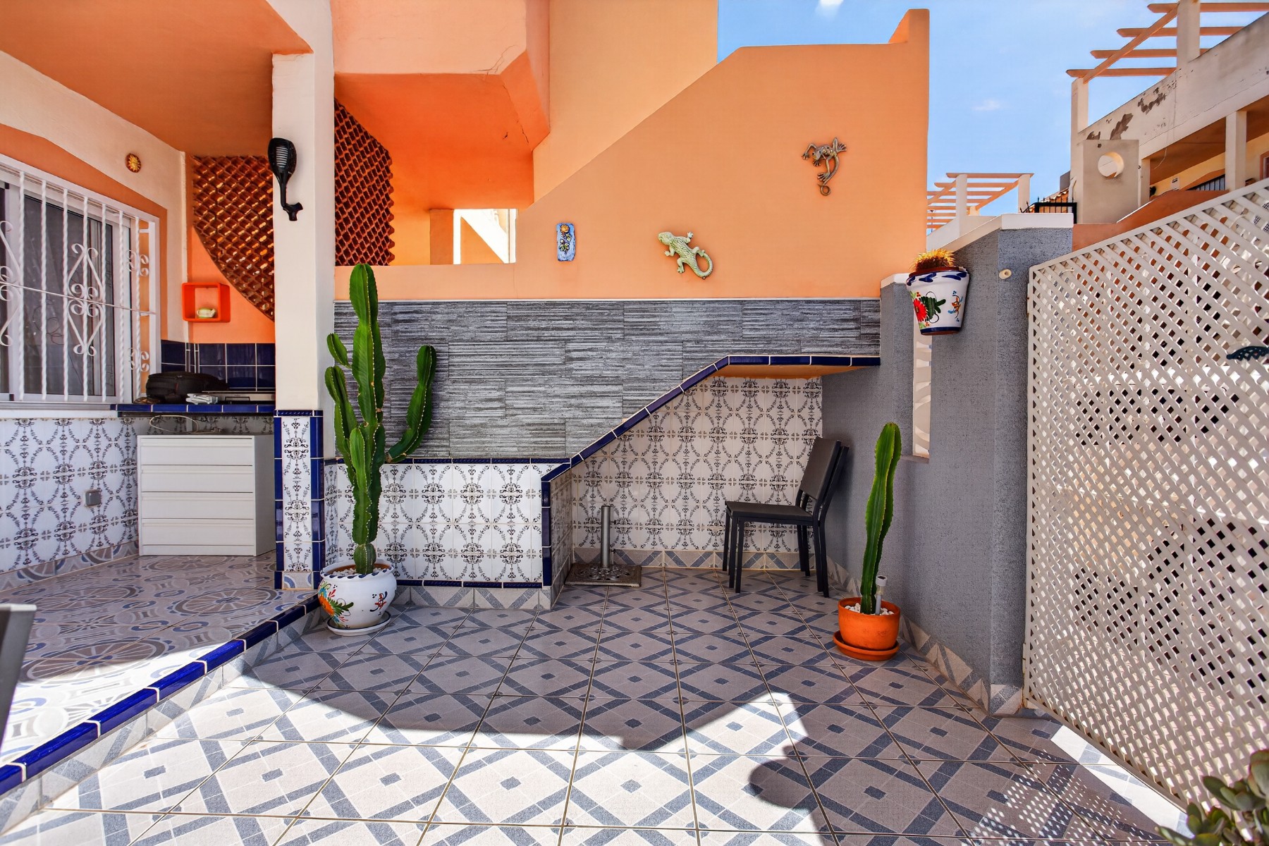 Pool area in apartment for sale in Orihuela Costa