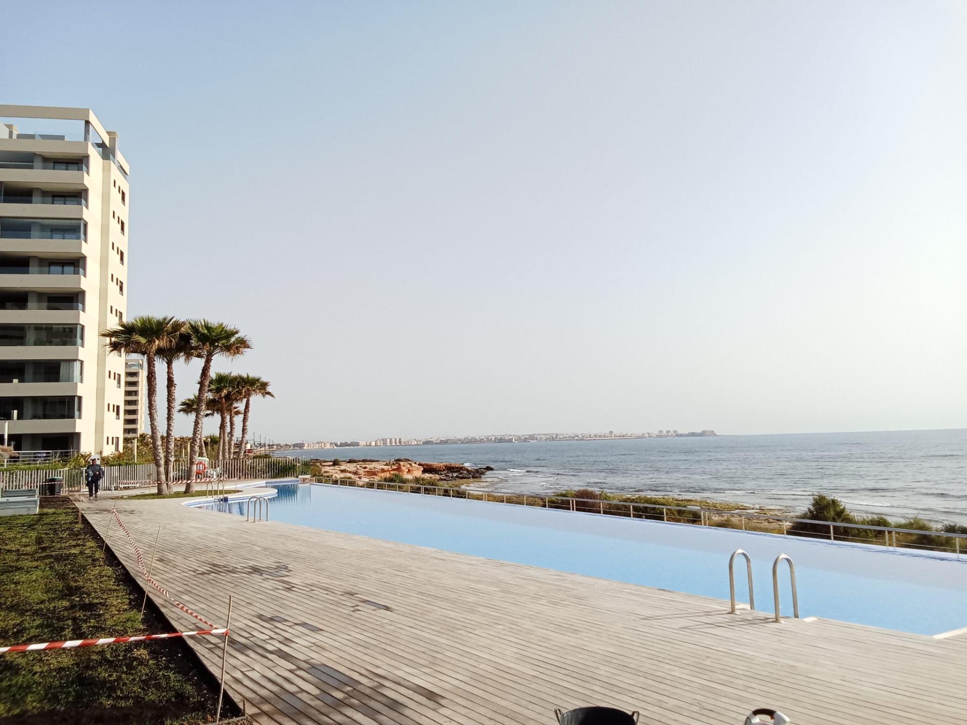 Pool area in apartment for sale in Torrevieja