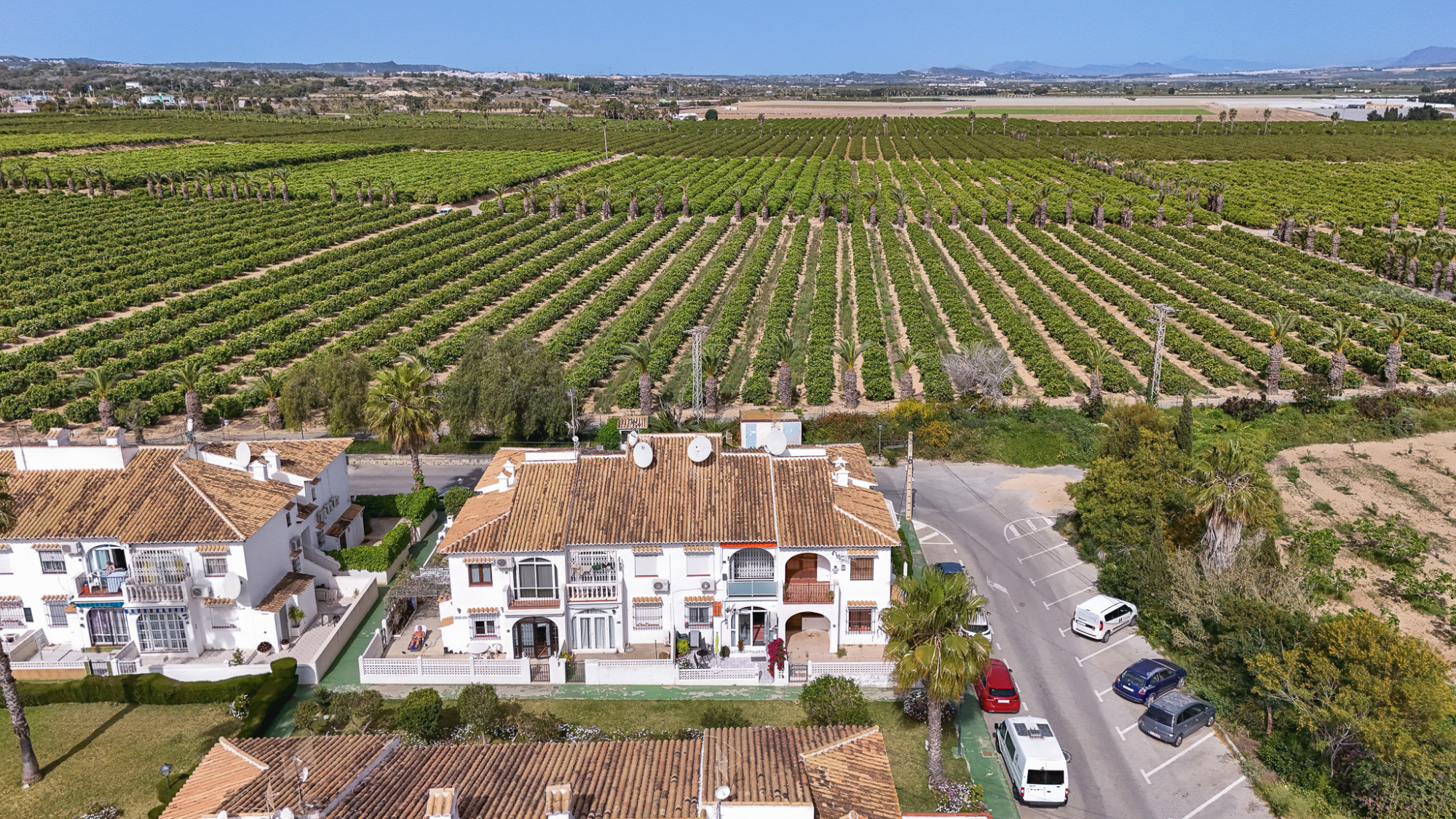 Pool area in bungalow for sale in Torrevieja