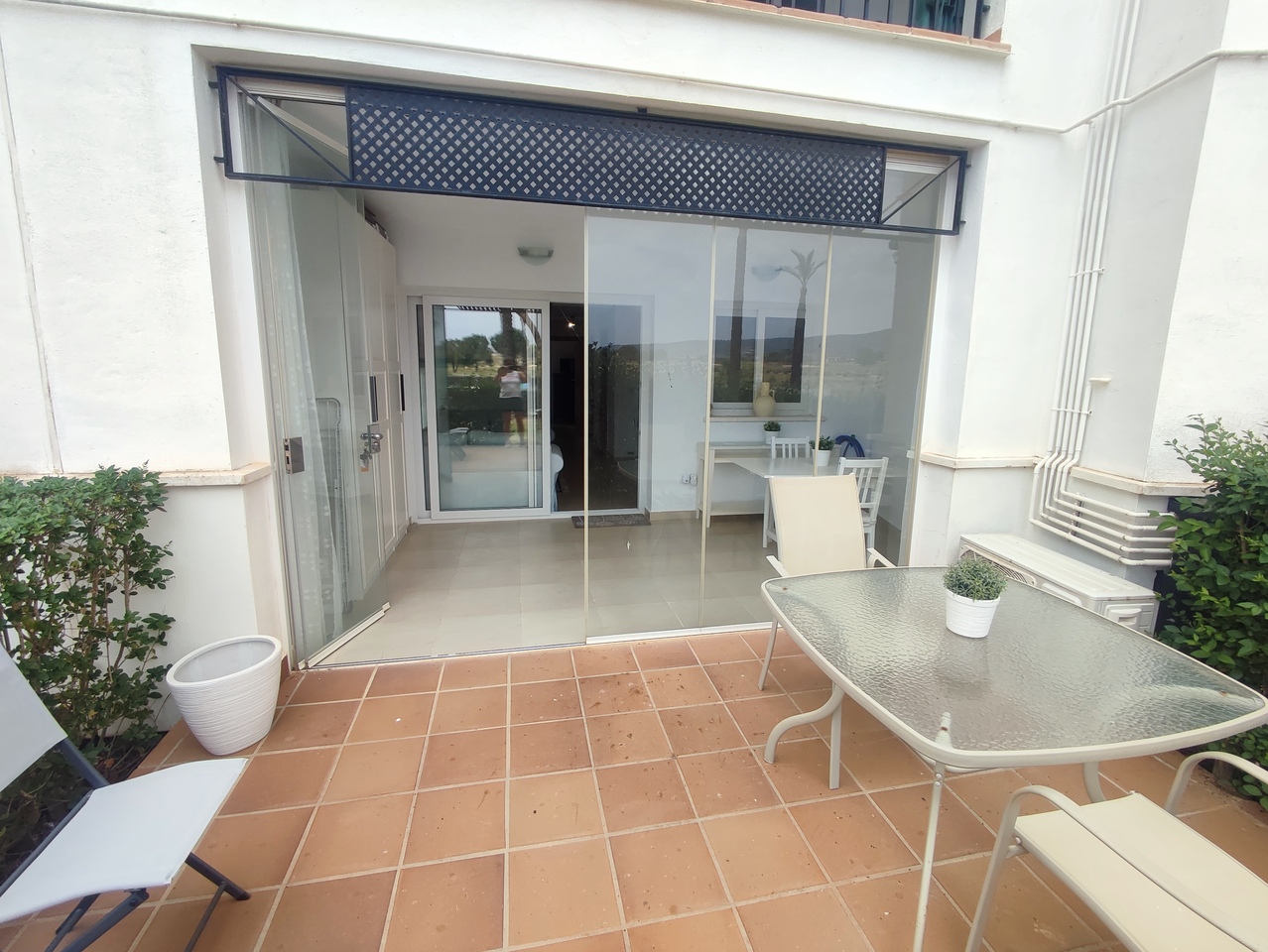 Terrace in apartment for sale in Hacienda Riquelme Golf Resort