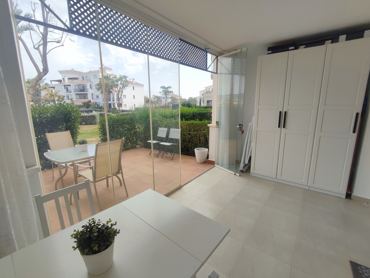 Pool area in apartment for sale in Hacienda Riquelme Golf Resort
