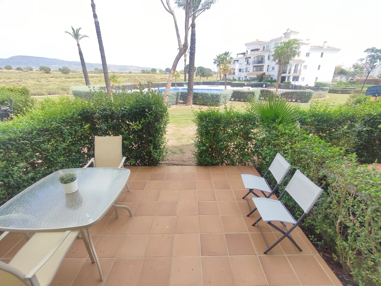 Terrace in apartment for sale in Hacienda Riquelme Golf Resort