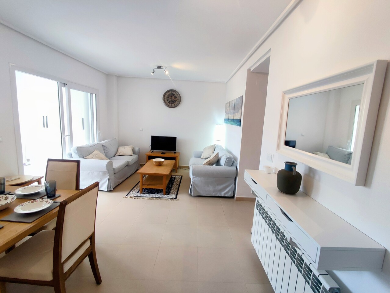 Garden in apartment for sale in Hacienda Riquelme Golf Resort