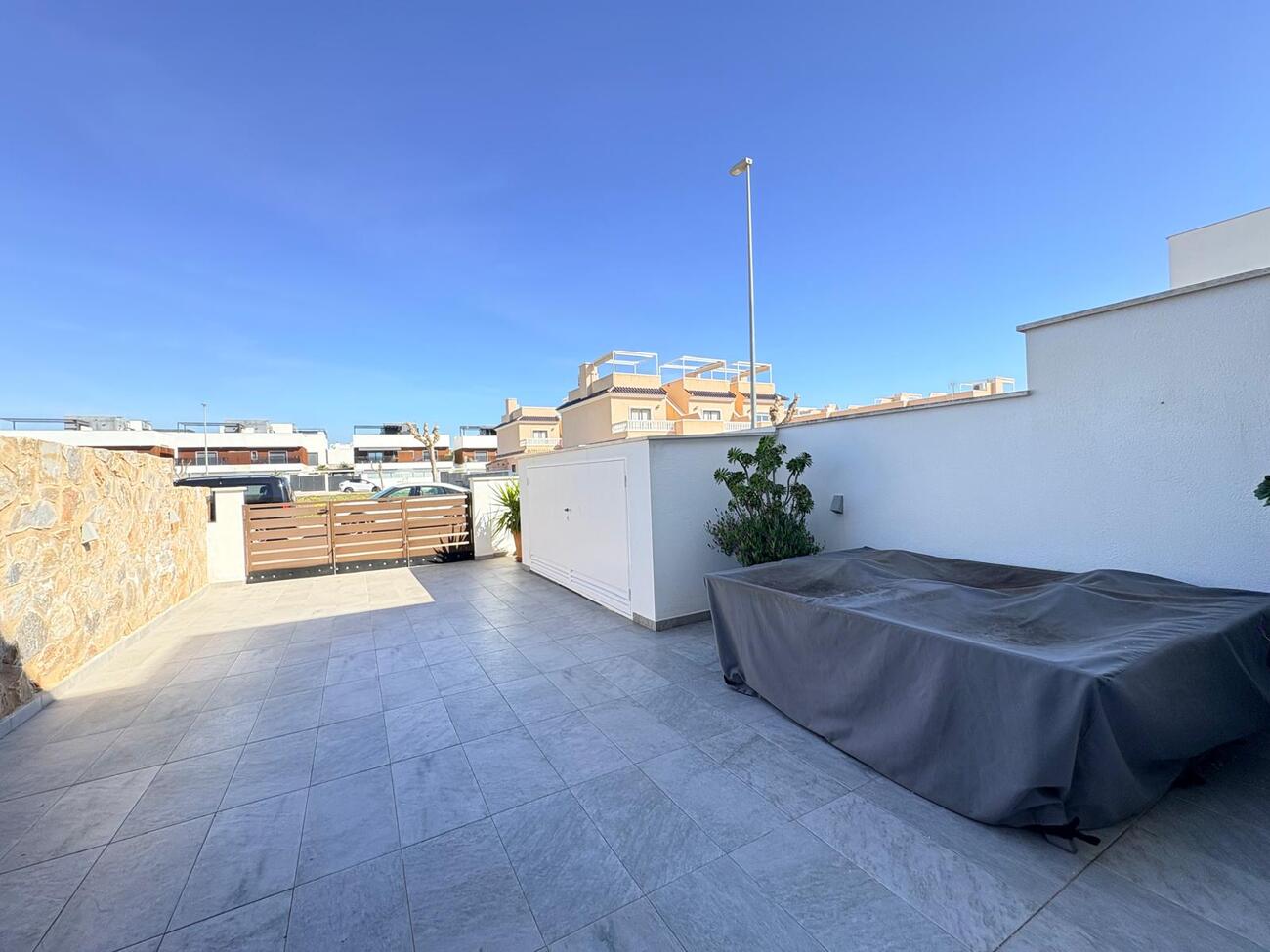 Pool area in bungalow for sale in Torre de La Horadada