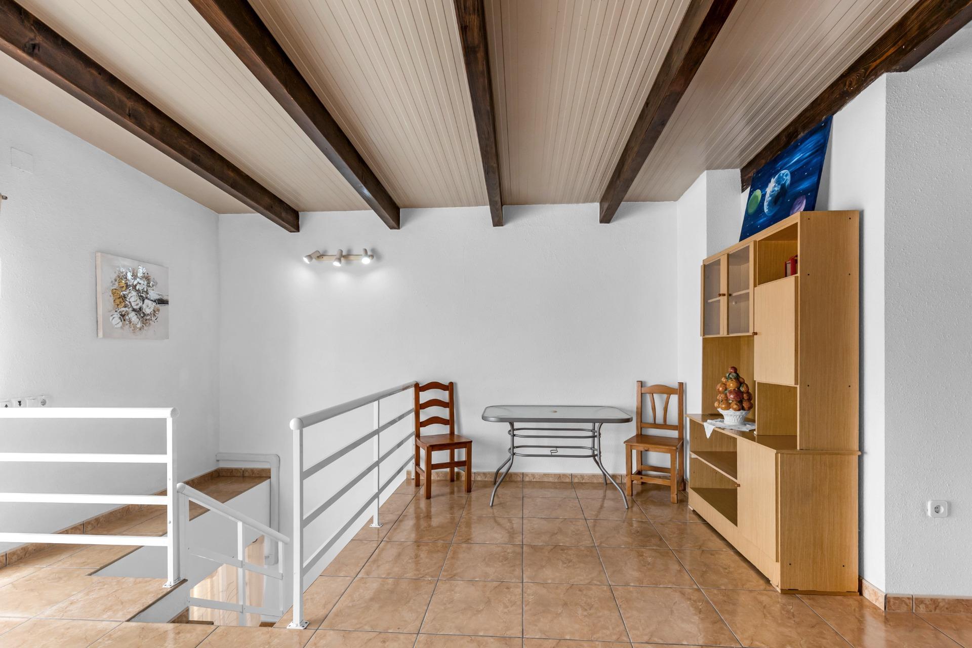 Pool area in bungalow for sale in Torrevieja